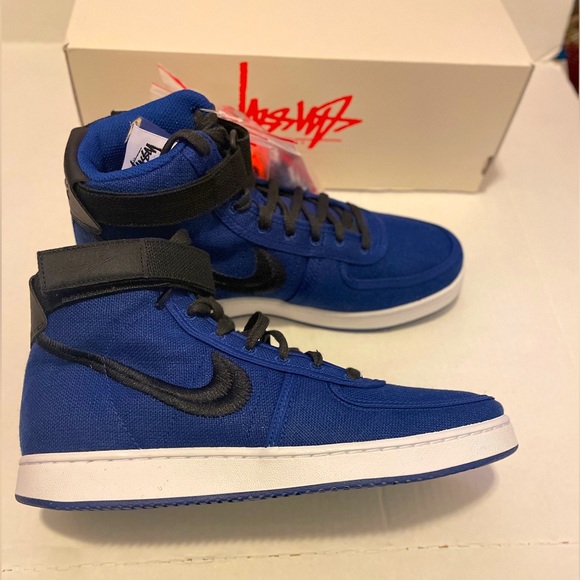 Stussy × Nike Vandal High "Deep Royal Blue" Size 9.5 - Picture 1 of 6